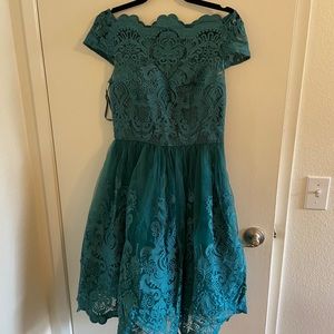 Teal Chi Chi London tea dress